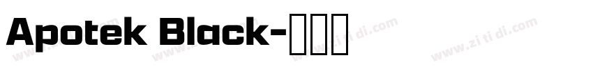 Apotek Black字体转换